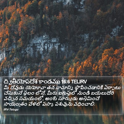 ద్వితీయోపదేశ కాండము 16:6 TELIRV Bible Verse Image