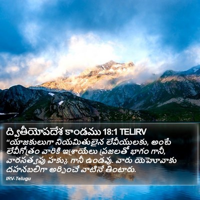 ద్వితీయోపదేశ కాండము 18:1 TELIRV Bible Verse Image
