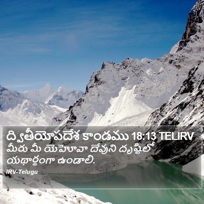 ద్వితీయోపదేశ కాండము 18:13 TELIRV Bible Verse Image
