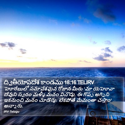 ద్వితీయోపదేశ కాండము 18:16 TELIRV Bible Verse Image