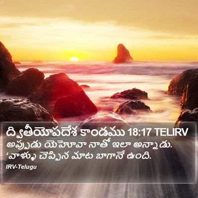 ద్వితీయోపదేశ కాండము 18:17 TELIRV Bible Verse Image