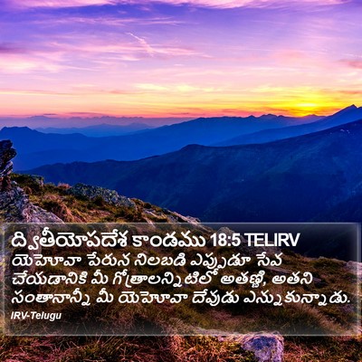 ద్వితీయోపదేశ కాండము 18:5 TELIRV Bible Verse Image