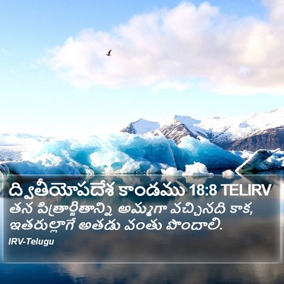 ద్వితీయోపదేశ కాండము 18:8 TELIRV Bible Verse Image