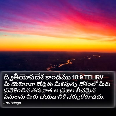 ద్వితీయోపదేశ కాండము 18:9 TELIRV Bible Verse Image