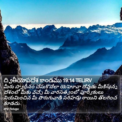 ద్వితీయోపదేశ కాండము 19:14 TELIRV Bible Verse Image