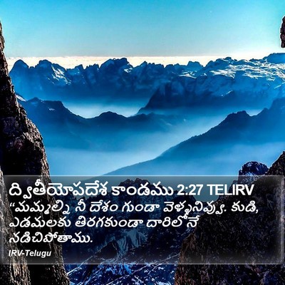 ద్వితీయోపదేశ కాండము 2:27 TELIRV Bible Verse Image
