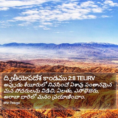 ద్వితీయోపదేశ కాండము 2:8 TELIRV Bible Verse Image