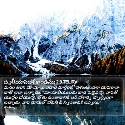 ద్వితీయోపదేశ కాండము 2:9 TELIRV Bible Verse Image