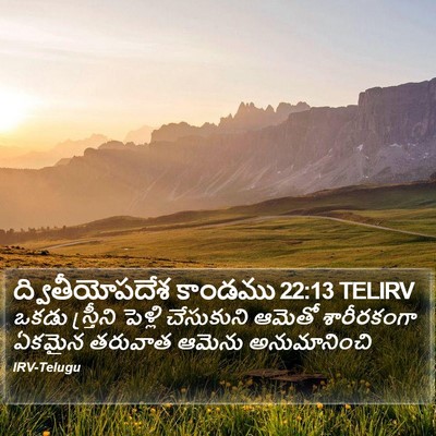 ద్వితీయోపదేశ కాండము 22:13 TELIRV Bible Verse Image