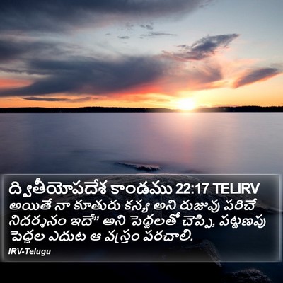 ద్వితీయోపదేశ కాండము 22:17 TELIRV Bible Verse Image
