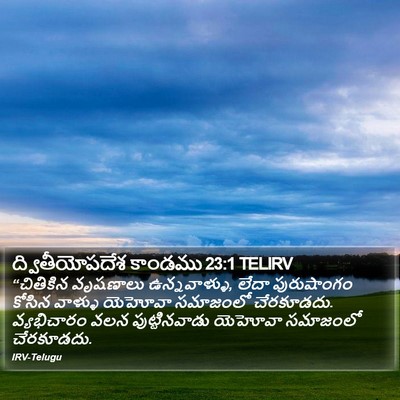 ద్వితీయోపదేశ కాండము 23:1 TELIRV Bible Verse Image