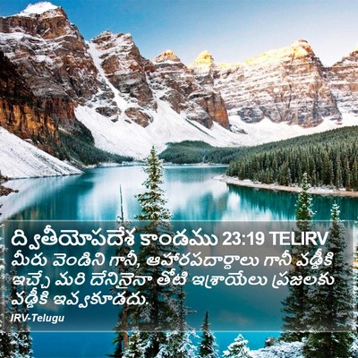 ద్వితీయోపదేశ కాండము 23:19 TELIRV Bible Verse Image
