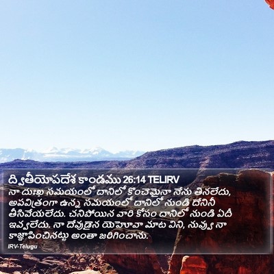 ద్వితీయోపదేశ కాండము 26:14 TELIRV Bible Verse Image