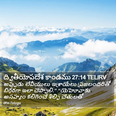 ద్వితీయోపదేశ కాండము 27:14 TELIRV Bible Verse Image