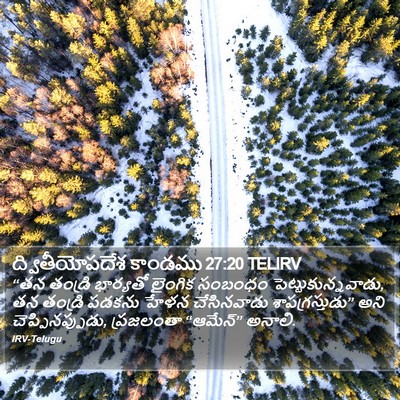 ద్వితీయోపదేశ కాండము 27:20 TELIRV Bible Verse Image