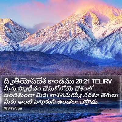 ద్వితీయోపదేశ కాండము 28:21 TELIRV Bible Verse Image
