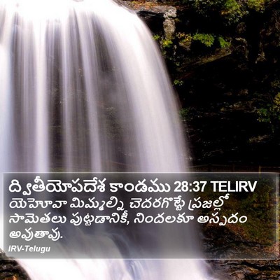 ద్వితీయోపదేశ కాండము 28:37 TELIRV Bible Verse Image
