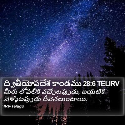 ద్వితీయోపదేశ కాండము 28:6 TELIRV Bible Verse Image