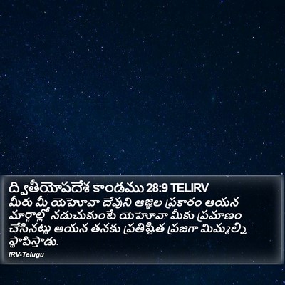ద్వితీయోపదేశ కాండము 28:9 TELIRV Bible Verse Image