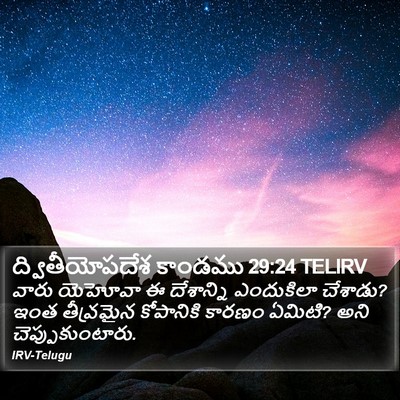 ద్వితీయోపదేశ కాండము 29:24 TELIRV Bible Verse Image