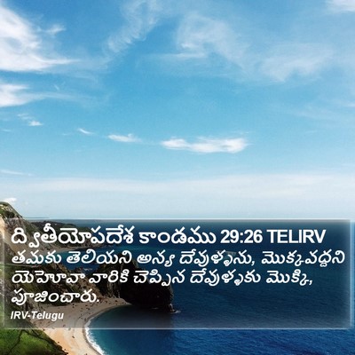 ద్వితీయోపదేశ కాండము 29:26 TELIRV Bible Verse Image