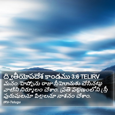ద్వితీయోపదేశ కాండము 3:6 TELIRV Bible Verse Image
