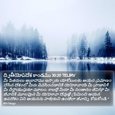 ద్వితీయోపదేశ కాండము 30:20 TELIRV Bible Verse Image