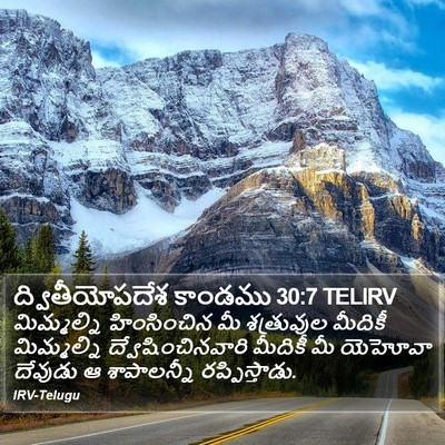 ద్వితీయోపదేశ కాండము 30:7 TELIRV Bible Verse Image