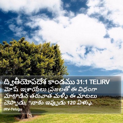 ద్వితీయోపదేశ కాండము 31:1 TELIRV Bible Verse Image