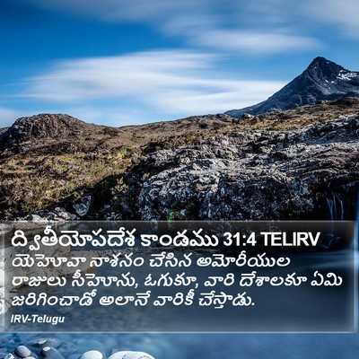 ద్వితీయోపదేశ కాండము 31:4 TELIRV Bible Verse Image
