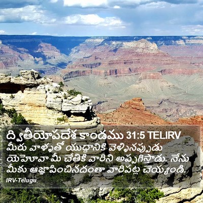 ద్వితీయోపదేశ కాండము 31:5 TELIRV Bible Verse Image