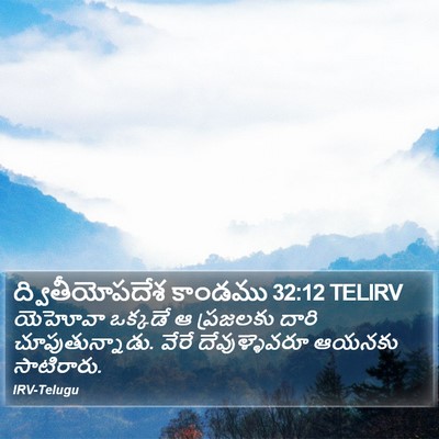 ద్వితీయోపదేశ కాండము 32:12 TELIRV Bible Verse Image