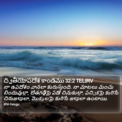 ద్వితీయోపదేశ కాండము 32:2 TELIRV Bible Verse Image