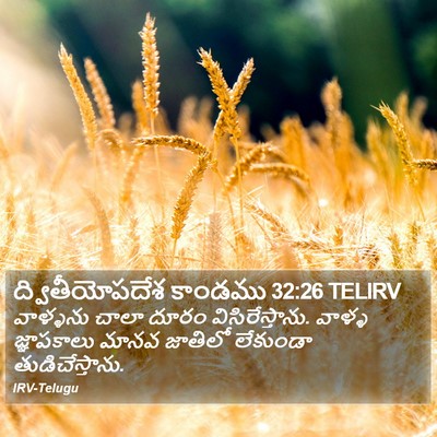 ద్వితీయోపదేశ కాండము 32:26 TELIRV Bible Verse Image
