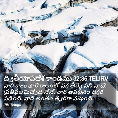 ద్వితీయోపదేశ కాండము 32:35 TELIRV Bible Verse Image