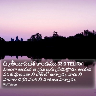 ద్వితీయోపదేశ కాండము 33:3 TELIRV Bible Verse Image