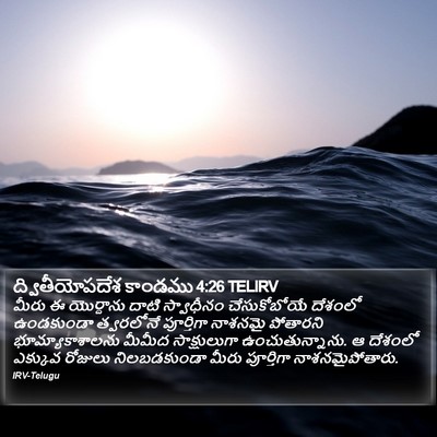 ద్వితీయోపదేశ కాండము 4:26 TELIRV Bible Verse Image