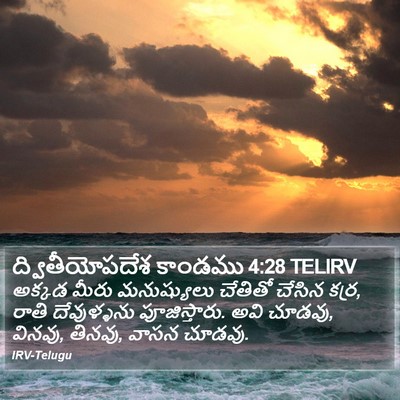 ద్వితీయోపదేశ కాండము 4:28 TELIRV Bible Verse Image