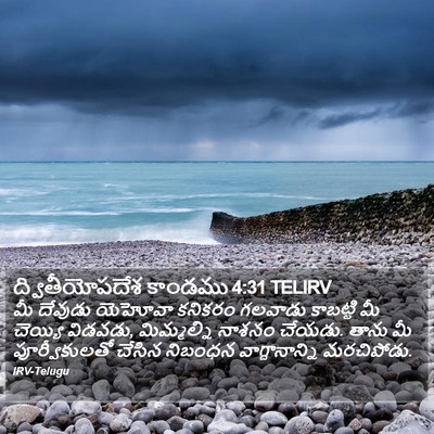 ద్వితీయోపదేశ కాండము 4:31 TELIRV Bible Verse Image