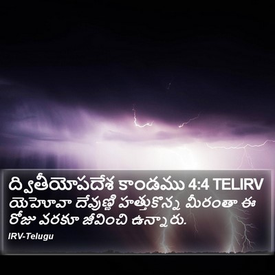 ద్వితీయోపదేశ కాండము 4:4 TELIRV Bible Verse Image