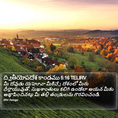 ద్వితీయోపదేశ కాండము 5:16 TELIRV Bible Verse Image
