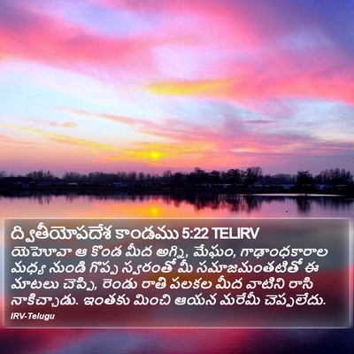 ద్వితీయోపదేశ కాండము 5:22 TELIRV Bible Verse Image