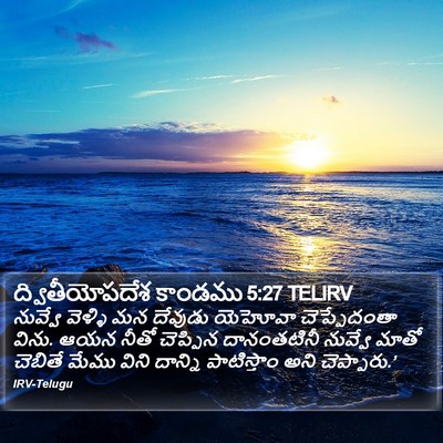 ద్వితీయోపదేశ కాండము 5:27 TELIRV Bible Verse Image
