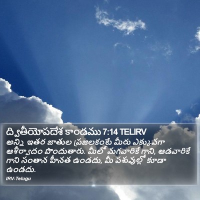 ద్వితీయోపదేశ కాండము 7:14 TELIRV Bible Verse Image