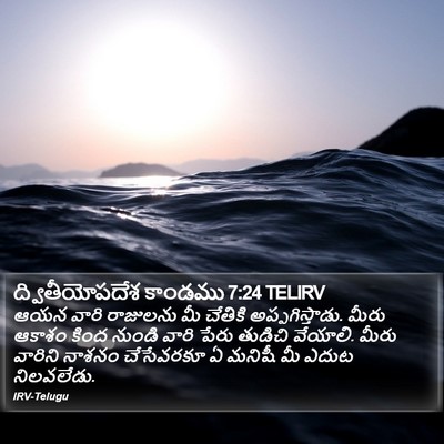 ద్వితీయోపదేశ కాండము 7:24 TELIRV Bible Verse Image