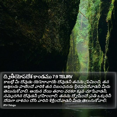 ద్వితీయోపదేశ కాండము 7:9 TELIRV Bible Verse Image
