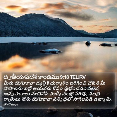 ద్వితీయోపదేశ కాండము 9:18 TELIRV Bible Verse Image