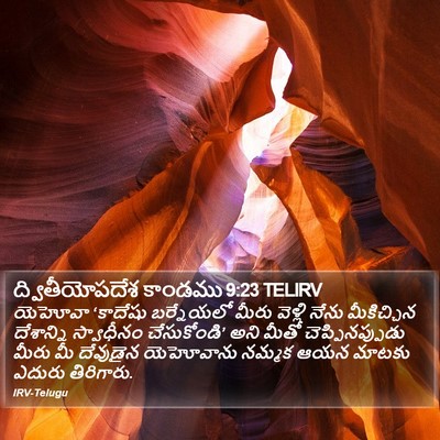 ద్వితీయోపదేశ కాండము 9:23 TELIRV Bible Verse Image