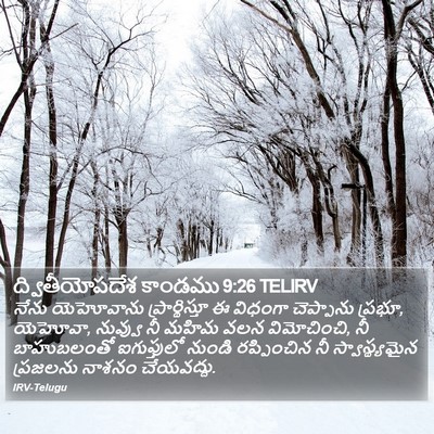 ద్వితీయోపదేశ కాండము 9:26 TELIRV Bible Verse Image