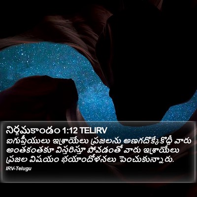 నిర్గమకాండం 1:12 TELIRV Bible Verse Image